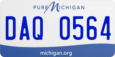 MI license plate DAQ0564