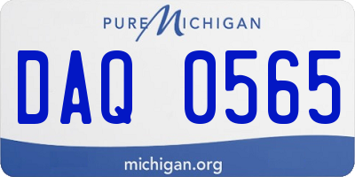 MI license plate DAQ0565