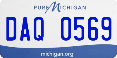 MI license plate DAQ0569