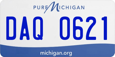 MI license plate DAQ0621
