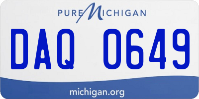 MI license plate DAQ0649