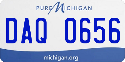 MI license plate DAQ0656