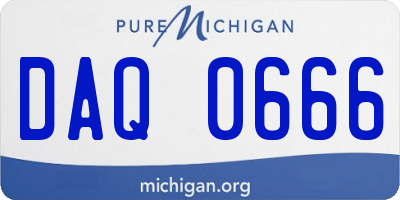 MI license plate DAQ0666