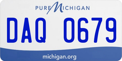 MI license plate DAQ0679