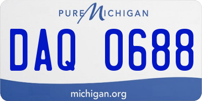 MI license plate DAQ0688