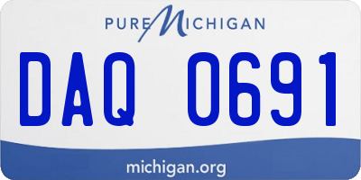MI license plate DAQ0691