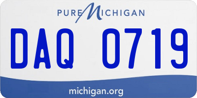 MI license plate DAQ0719
