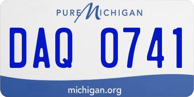 MI license plate DAQ0741