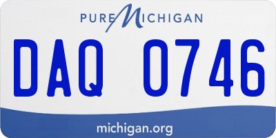MI license plate DAQ0746