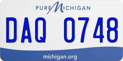 MI license plate DAQ0748