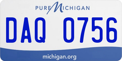 MI license plate DAQ0756