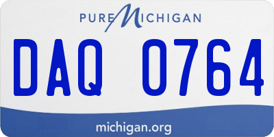 MI license plate DAQ0764