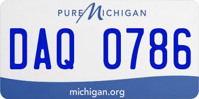 MI license plate DAQ0786