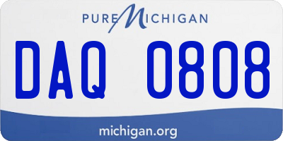 MI license plate DAQ0808