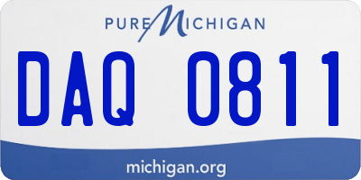 MI license plate DAQ0811