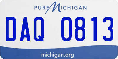 MI license plate DAQ0813