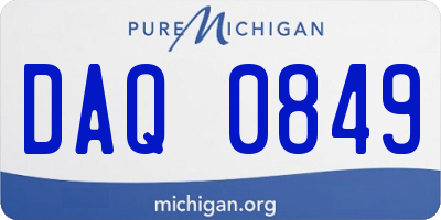 MI license plate DAQ0849
