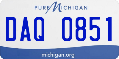 MI license plate DAQ0851