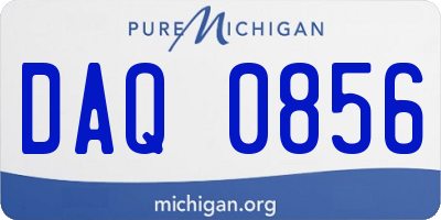 MI license plate DAQ0856