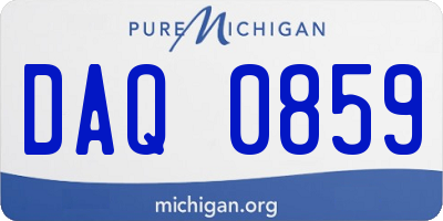MI license plate DAQ0859