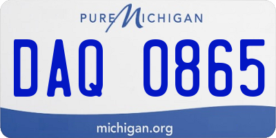 MI license plate DAQ0865