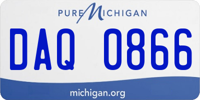 MI license plate DAQ0866