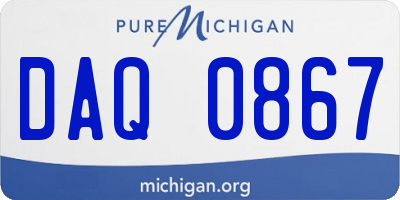 MI license plate DAQ0867