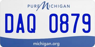 MI license plate DAQ0879
