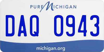 MI license plate DAQ0943