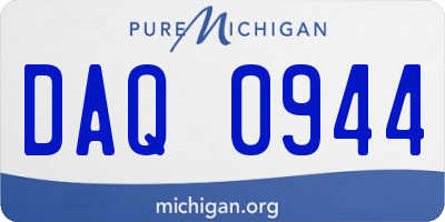 MI license plate DAQ0944