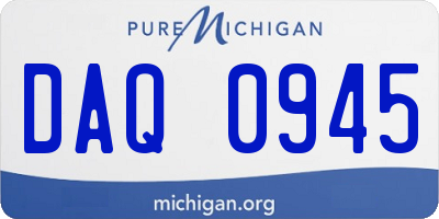 MI license plate DAQ0945