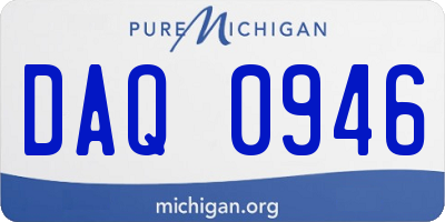 MI license plate DAQ0946
