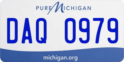 MI license plate DAQ0979