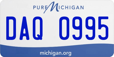 MI license plate DAQ0995