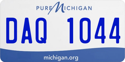 MI license plate DAQ1044