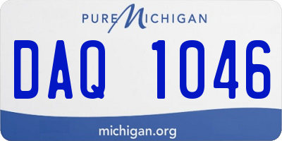 MI license plate DAQ1046