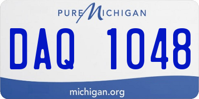 MI license plate DAQ1048