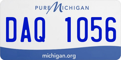 MI license plate DAQ1056