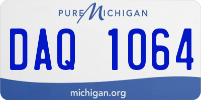 MI license plate DAQ1064