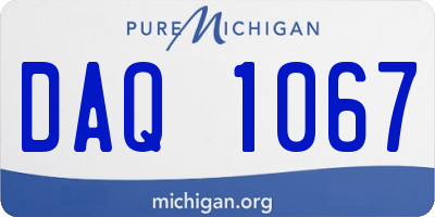 MI license plate DAQ1067