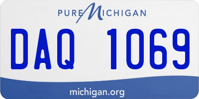 MI license plate DAQ1069