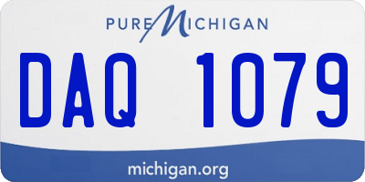 MI license plate DAQ1079