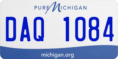 MI license plate DAQ1084