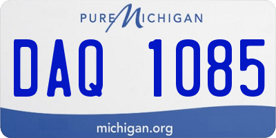 MI license plate DAQ1085