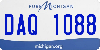 MI license plate DAQ1088