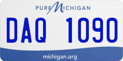 MI license plate DAQ1090