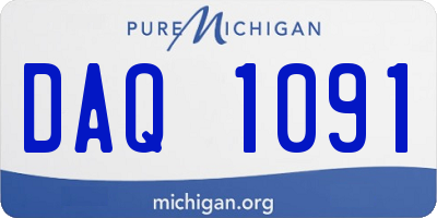 MI license plate DAQ1091