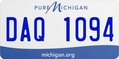 MI license plate DAQ1094