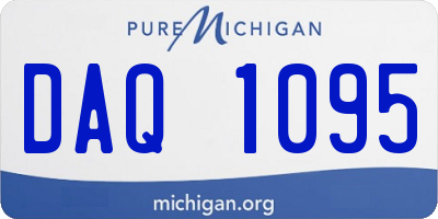 MI license plate DAQ1095