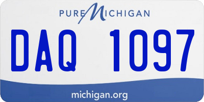 MI license plate DAQ1097